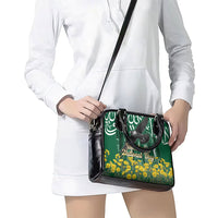 Saudi Arabia National Day Shoulder Handbag Falcon Skyline Arabic Calligraphy Cultural Pride