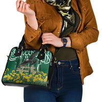 Saudi Arabia National Day Shoulder Handbag Falcon Skyline Arabic Calligraphy Cultural Pride