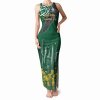 Saudi Arabia National Day Tank Maxi Dress Falcon Skyline Arabic Calligraphy Cultural Pride