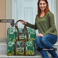 Saudi Arabia National Day Travel Bag Falcon Skyline Arabic Calligraphy Cultural Pride