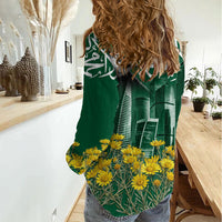 Saudi Arabia National Day Women Casual Shirt Falcon Skyline Arabic Calligraphy Cultural Pride
