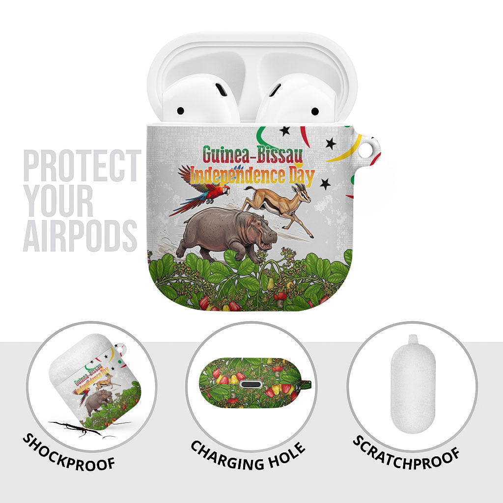 Guinea-Bissau Independence Day AirPods Case African Wildlife Cashew Harvest Cultural Pride