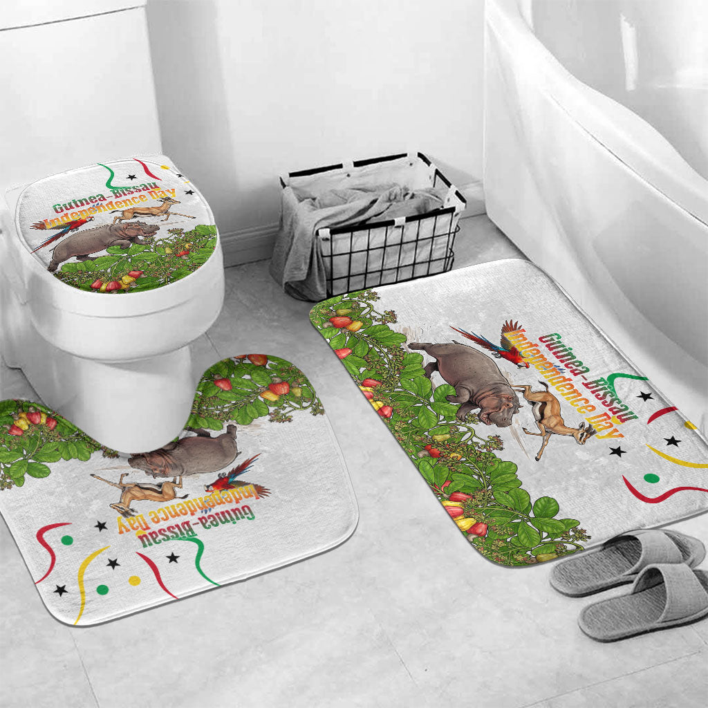 Guinea-Bissau Independence Day Bathroom Set African Wildlife Cashew Harvest Cultural Pride