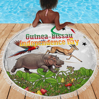 Guinea-Bissau Independence Day Beach Blanket African Wildlife Cashew Harvest Cultural Pride