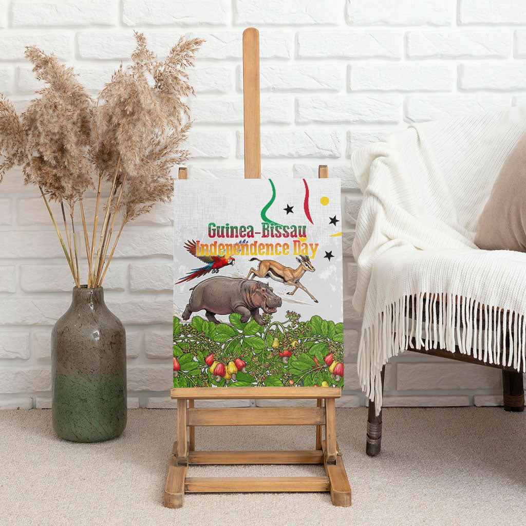 Guinea-Bissau Independence Day Canvas Wall Art African Wildlife Cashew Harvest Cultural Pride