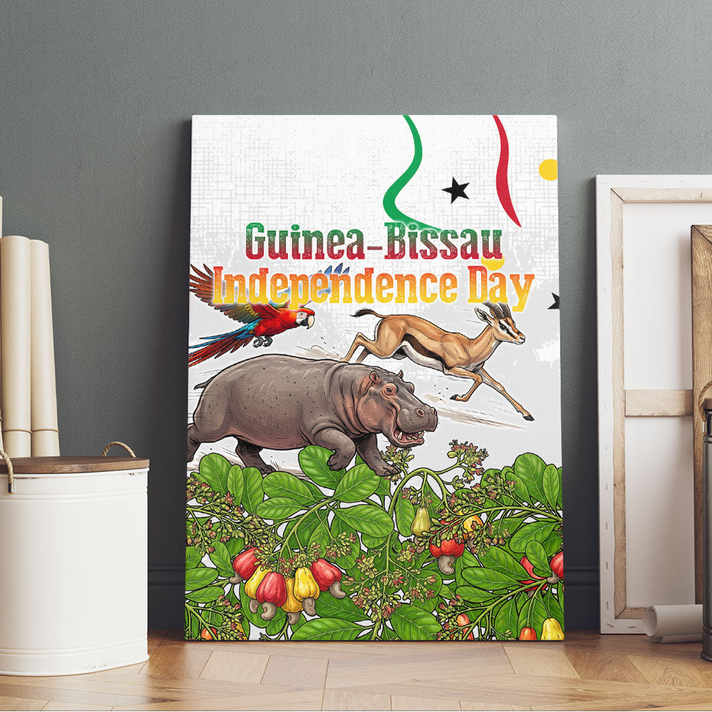 Guinea-Bissau Independence Day Canvas Wall Art African Wildlife Cashew Harvest Cultural Pride