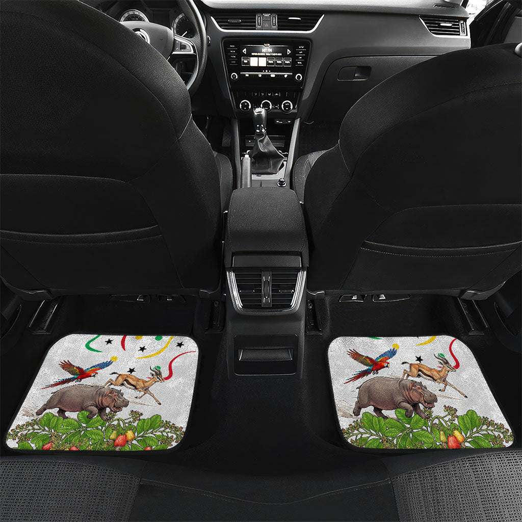 Guinea-Bissau Independence Day Car Mats African Wildlife Cashew Harvest Cultural Pride