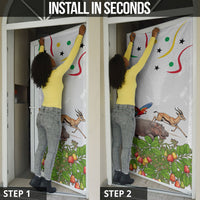 Guinea-Bissau Independence Day Door Cover African Wildlife Cashew Harvest Cultural Pride