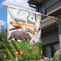 Guinea-Bissau Independence Day Garden Flag African Wildlife Cashew Harvest Cultural Pride