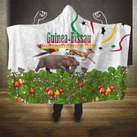 Guinea-Bissau Independence Day Hooded Blanket African Wildlife Cashew Harvest Cultural Pride