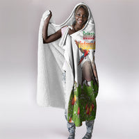 Guinea-Bissau Independence Day Hooded Blanket African Wildlife Cashew Harvest Cultural Pride