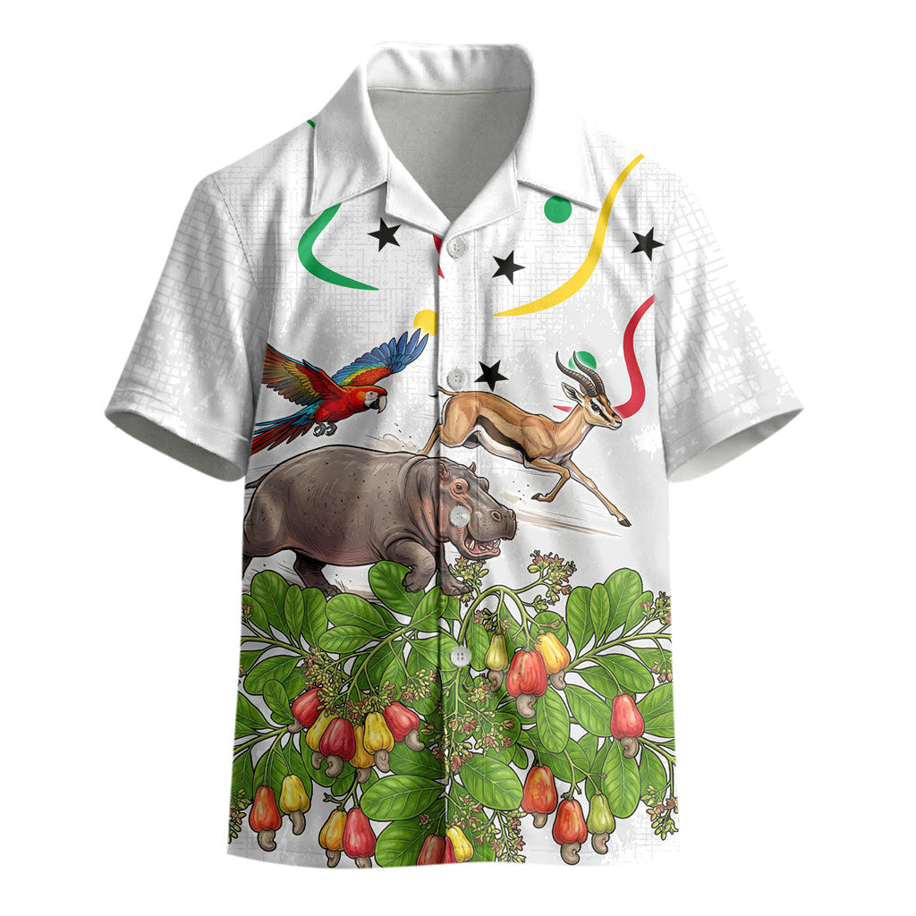 Guinea-Bissau Independence Day Kid Hawaiian Shirt African Wildlife Cashew Harvest Cultural Pride