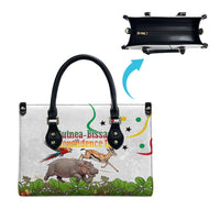 Guinea-Bissau Independence Day Leather Bag African Wildlife Cashew Harvest Cultural Pride