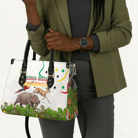Guinea-Bissau Independence Day Leather Bag African Wildlife Cashew Harvest Cultural Pride