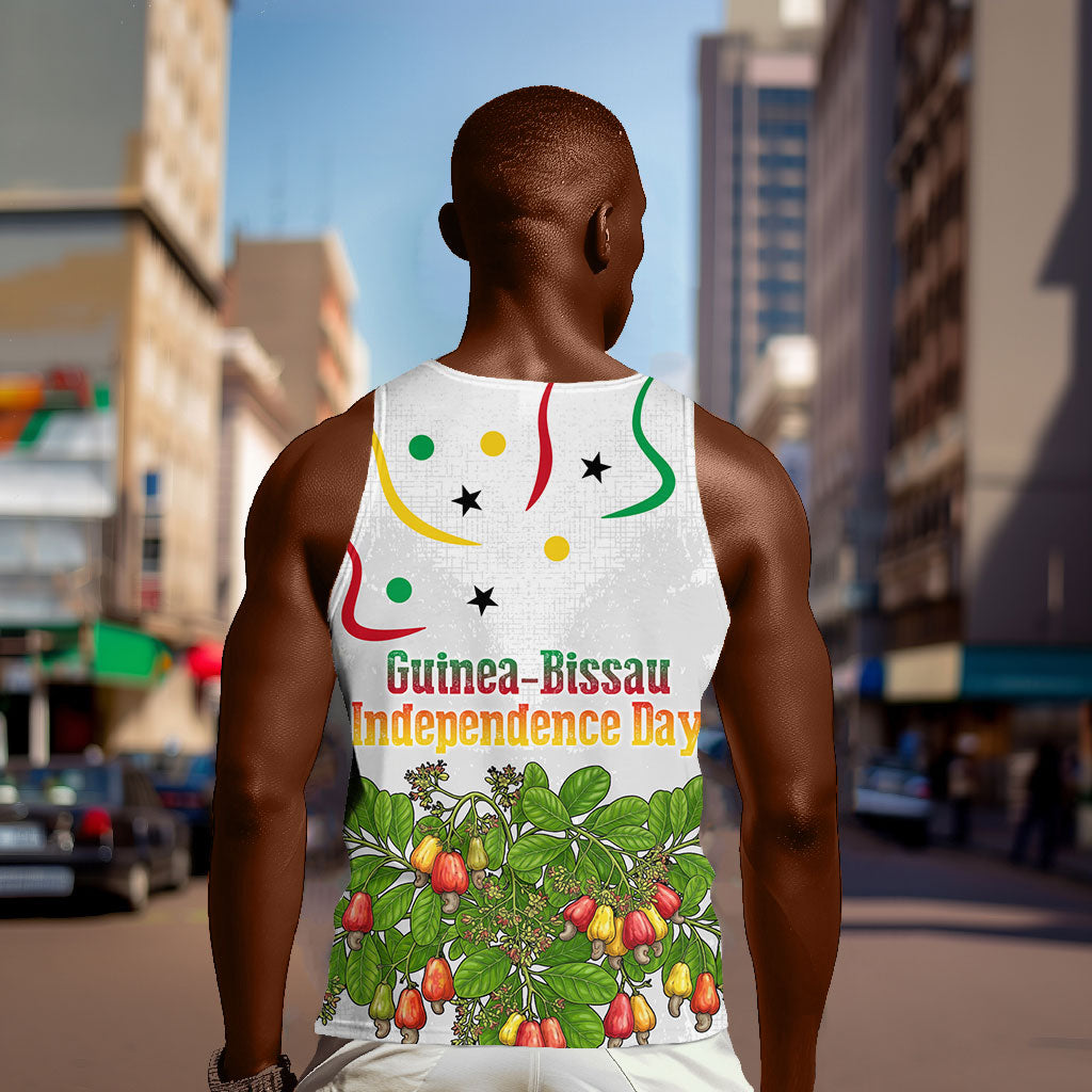 Guinea-Bissau Independence Day Men Tank Top African Wildlife Cashew Harvest Cultural Pride