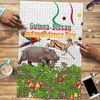 Guinea-Bissau Independence Day Puzzle African Wildlife Cashew Harvest Cultural Pride