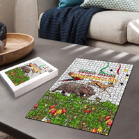 Guinea-Bissau Independence Day Puzzle African Wildlife Cashew Harvest Cultural Pride