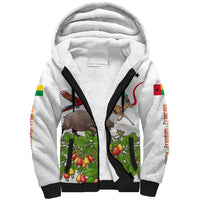 Guinea-Bissau Independence Day Sherpa Hoodie African Wildlife Cashew Harvest Cultural Pride