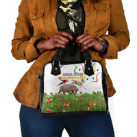 Guinea-Bissau Independence Day Shoulder Handbag African Wildlife Cashew Harvest Cultural Pride