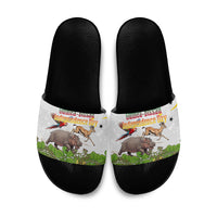 Guinea-Bissau Independence Day Slide Sandals African Wildlife Cashew Harvest Cultural Pride