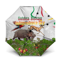 Guinea-Bissau Independence Day Umbrella African Wildlife Cashew Harvest Cultural Pride