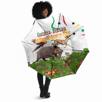 Guinea-Bissau Independence Day Umbrella African Wildlife Cashew Harvest Cultural Pride