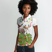 Guinea-Bissau Independence Day Women Polo Shirt African Wildlife Cashew Harvest Cultural Pride