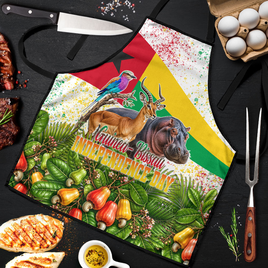 Guinea-Bissau Independence Day Apron African Wildlife Cashew Harvest National Flag