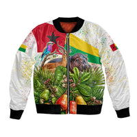Guinea-Bissau Independence Day Bomber Jacket African Wildlife Cashew Harvest National Flag
