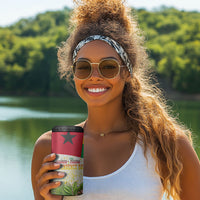 Guinea-Bissau Independence Day 4 in 1 Can Cooler Tumbler African Wildlife Cashew Harvest National Flag
