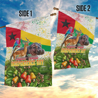 Guinea-Bissau Independence Day Garden Flag African Wildlife Cashew Harvest National Flag