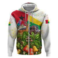 Guinea-Bissau Independence Day Hoodie African Wildlife Cashew Harvest National Flag