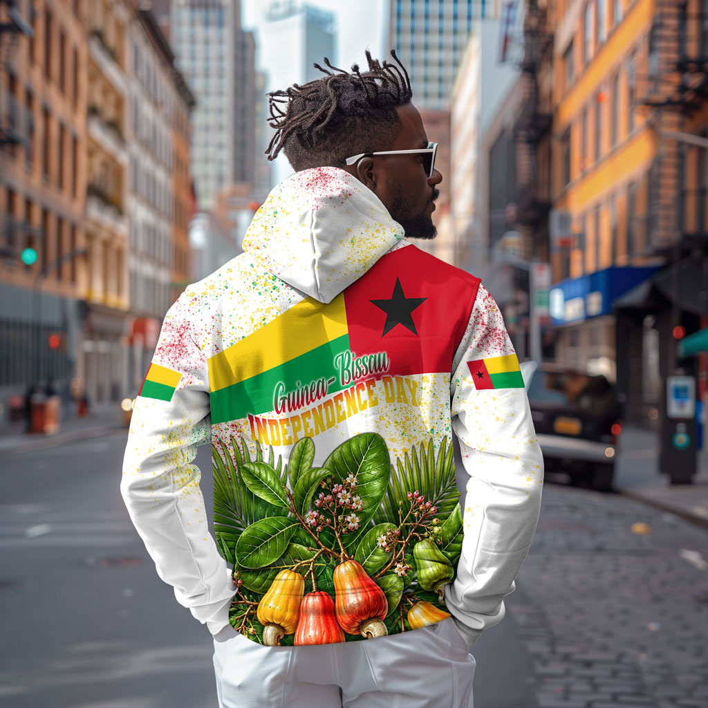 Guinea-Bissau Independence Day Hoodie African Wildlife Cashew Harvest National Flag