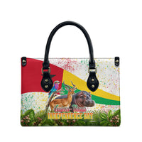 Guinea-Bissau Independence Day Leather Bag African Wildlife Cashew Harvest National Flag