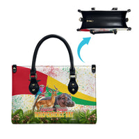 Guinea-Bissau Independence Day Leather Bag African Wildlife Cashew Harvest National Flag