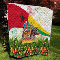 Guinea-Bissau Independence Day Quilt African Wildlife Cashew Harvest National Flag
