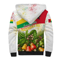 Guinea-Bissau Independence Day Sherpa Hoodie African Wildlife Cashew Harvest National Flag