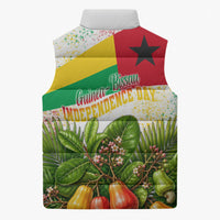 Guinea-Bissau Independence Day Sleeveless Puffer Jacket African Wildlife Cashew Harvest National Flag