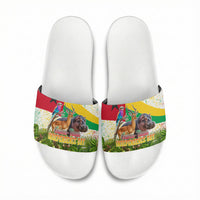 Guinea-Bissau Independence Day Slide Sandals African Wildlife Cashew Harvest National Flag