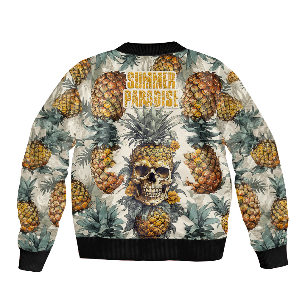 Pineapple Skull Bomber Jacket Summer Paradise - Wonder Print Shop