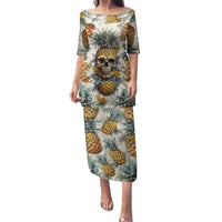 Pineapple Skull Family Matching Puletasi Dress and Hawaiian Shirt Summer Paradise - Wonder Print Shop