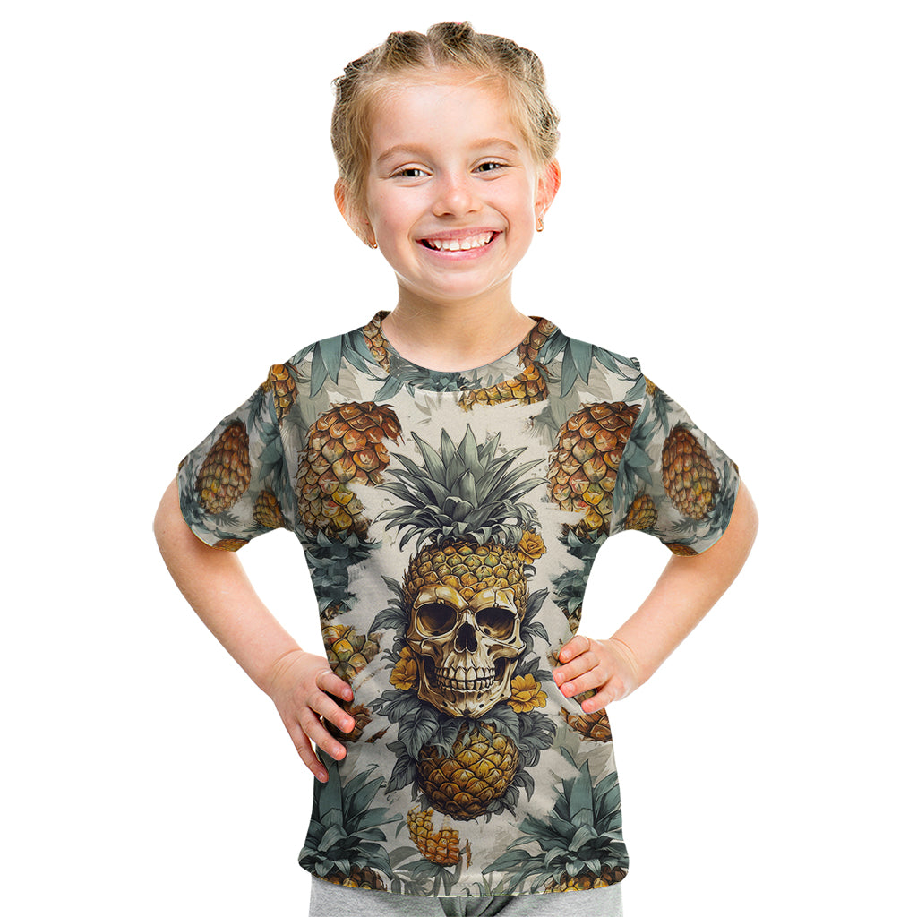 Pineapple Skull Kid T Shirt Summer Paradise - Wonder Print Shop