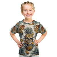 Pineapple Skull Kid T Shirt Summer Paradise - Wonder Print Shop
