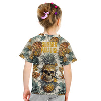 Pineapple Skull Kid T Shirt Summer Paradise - Wonder Print Shop
