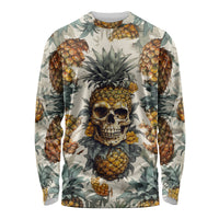 Pineapple Skull Long Sleeve Shirt Summer Paradise - Wonder Print Shop