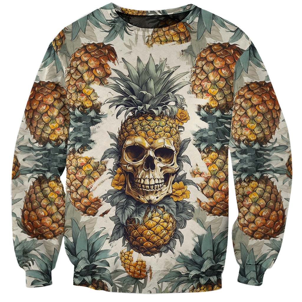 Pineapple Skull Sweatshirt Summer Paradise - Wonder Print Shop