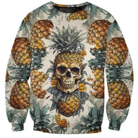 Pineapple Skull Sweatshirt Summer Paradise - Wonder Print Shop