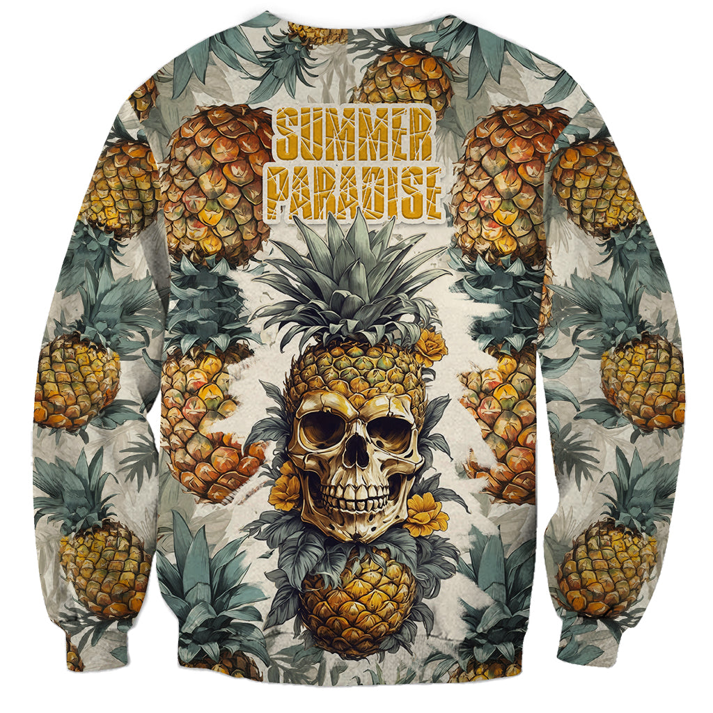 Pineapple Skull Sweatshirt Summer Paradise - Wonder Print Shop