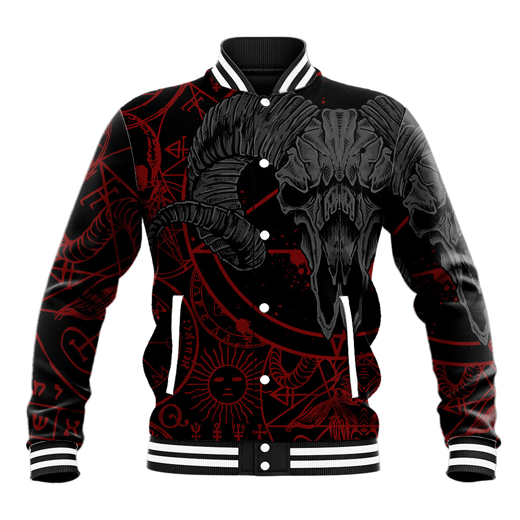 Skull Demon Baseball Jacket We All Have The Devil Inside Us - Wonder Print Shop