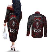 skull-demon-couples-matching-off-the-shoulder-long-sleeve-dress-and-long-sleeve-button-shirts-we-all-have-the-devil-inside-us
